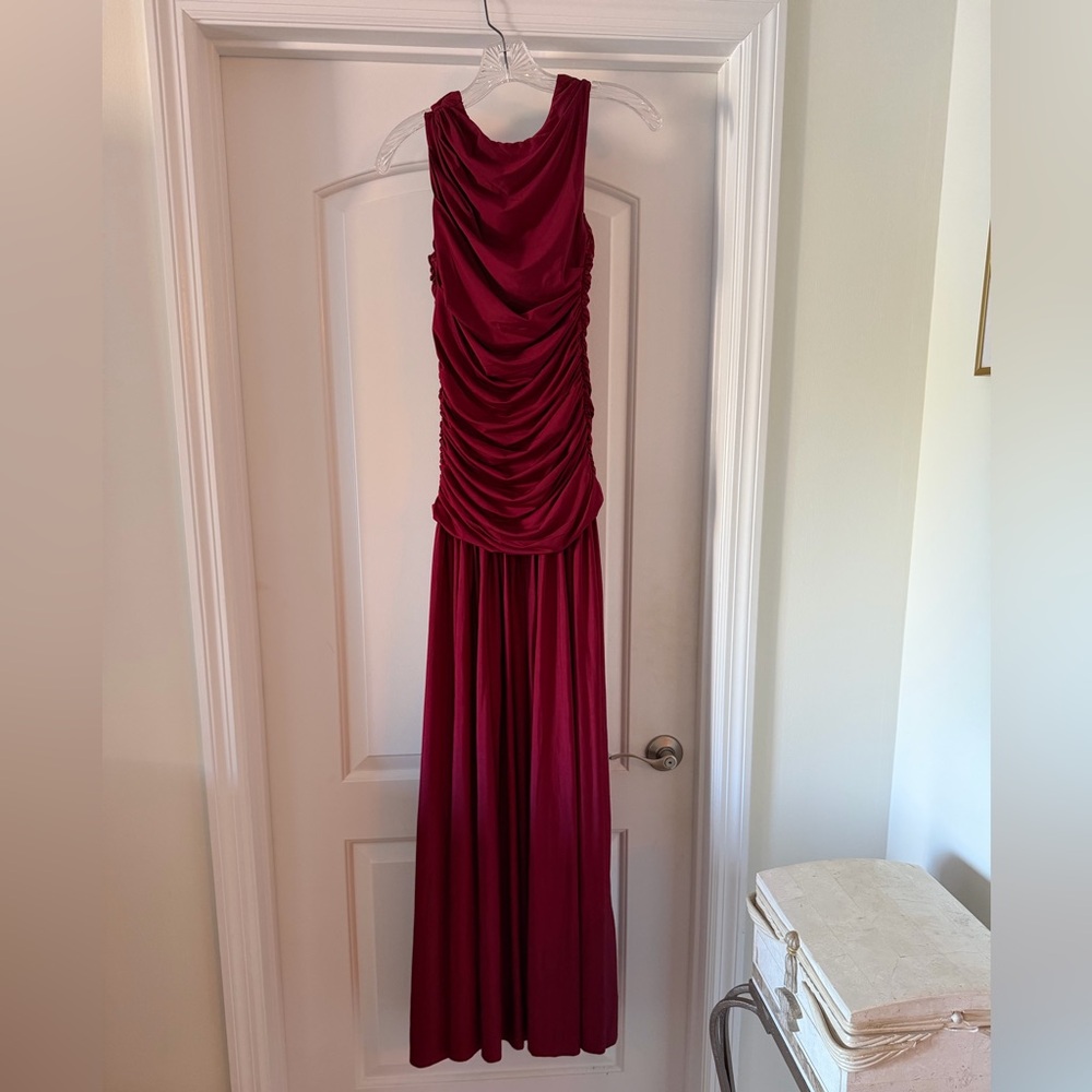 NWT SIEDRES Burgundy Maxi Dress - Picture 4 of 11